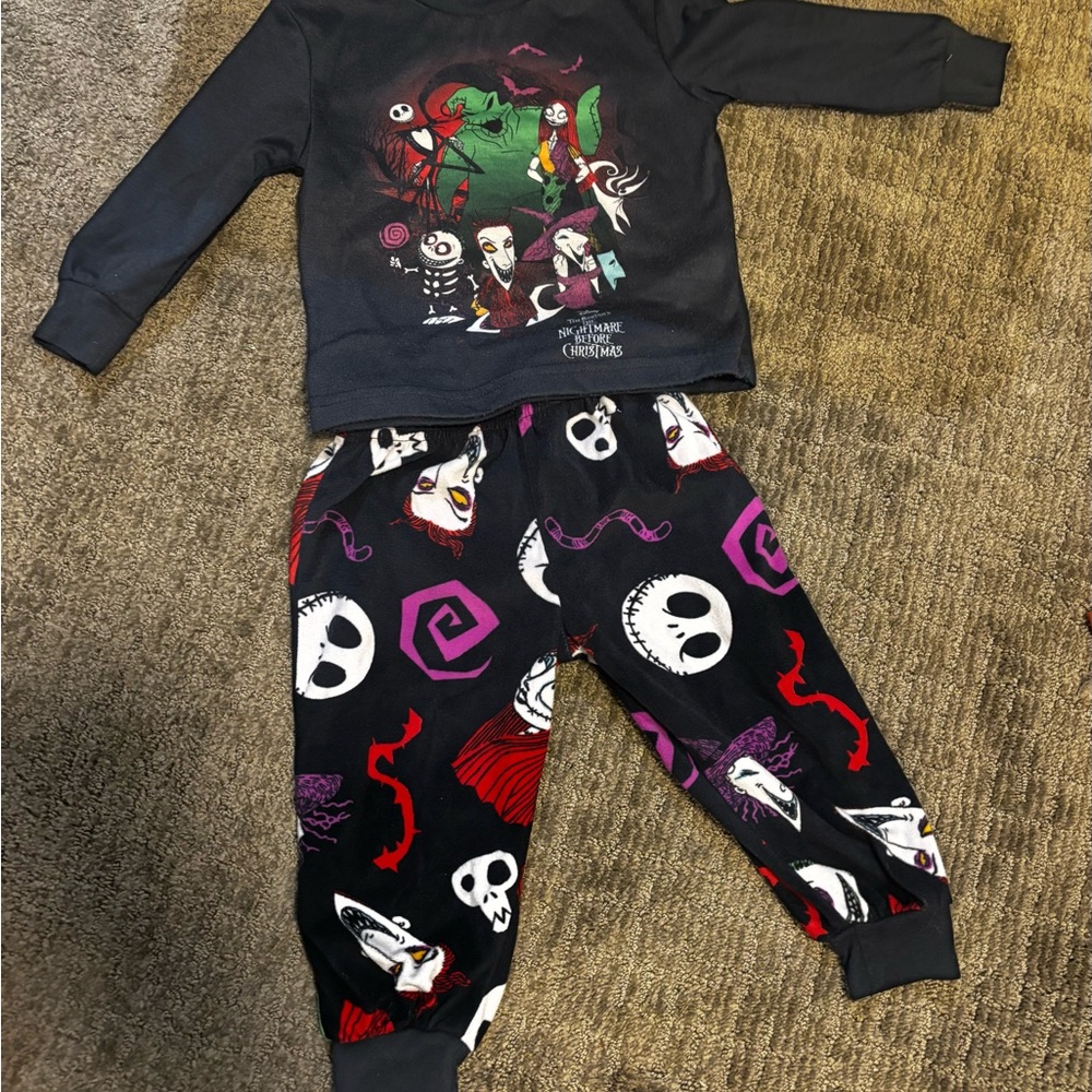 Disney Black and Colorful Pajama Set